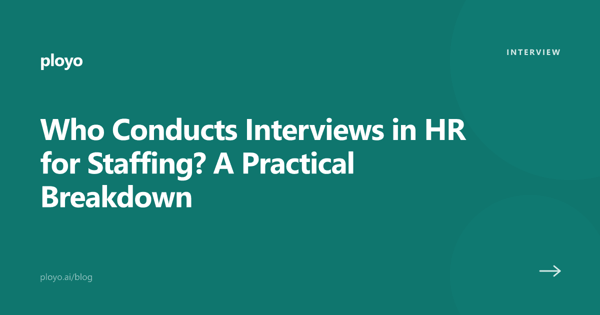 Illustration for the Ployo article on who conducts interviews in HR staffing