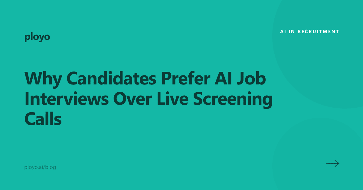 Cover illustration for the Ployo article on why candidates prefer AI job interviews