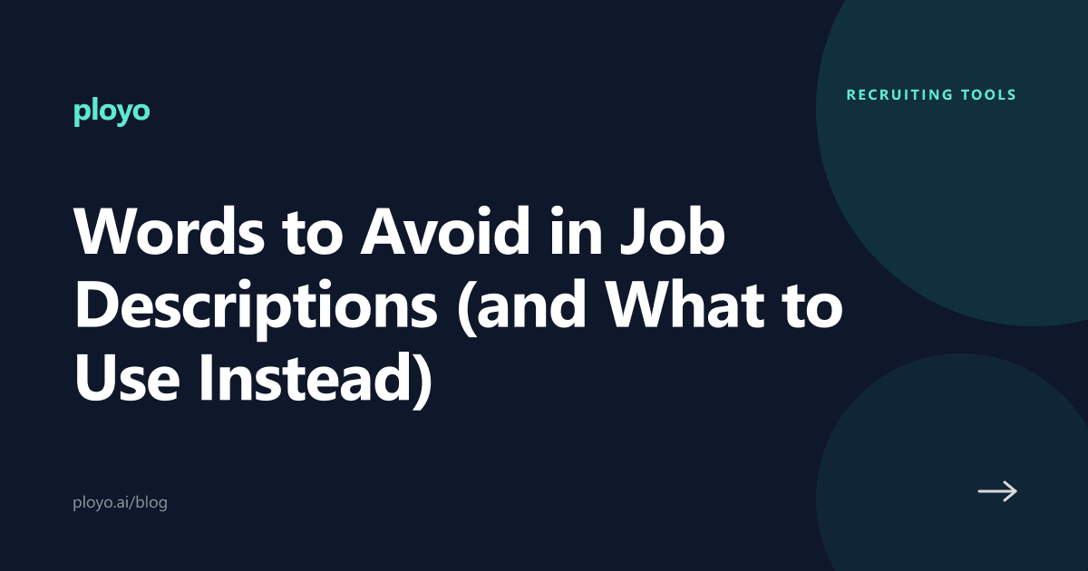 Illustration for the Ployo article on words to avoid in job descriptions