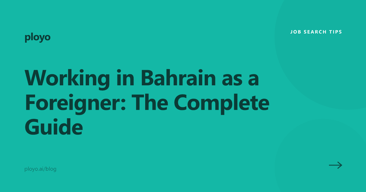 Illustration for the Ployo guide on working in Bahrain as a foreigner