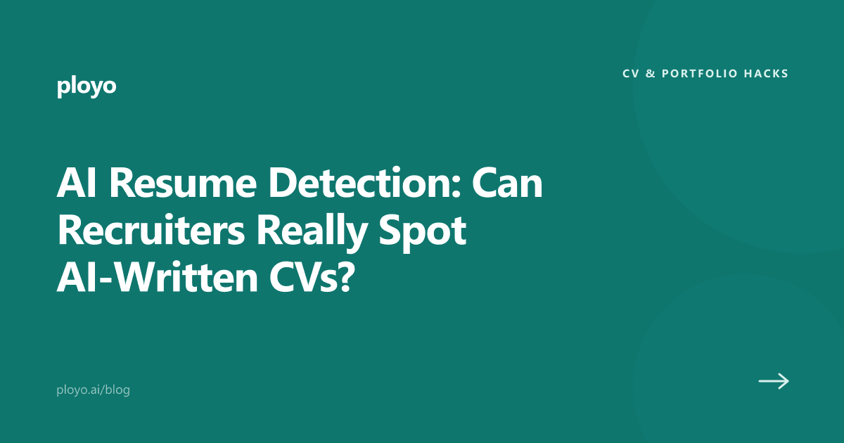 Illustration for the Ployo article on AI resume detection and spotting AI-written CVs