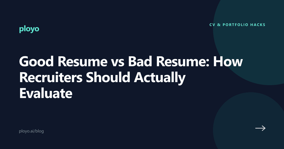 Illustration for the Ployo article on what separates a good resume from a bad one